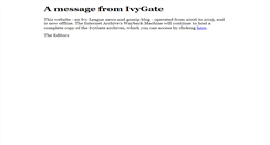 Desktop Screenshot of ivygateblog.com